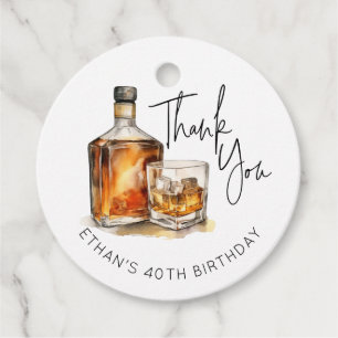 Custom Men Birthday Danke Tags Whiskey Geschenkanhänger