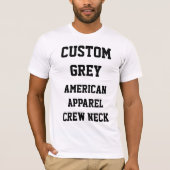 Custom Men SILVER GRAY AMERICAN APPAREL T - SHIRT (Vorderseite)