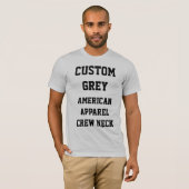 Custom Men SILVER GRAY AMERICAN APPAREL T - SHIRT (Vorne ganz)
