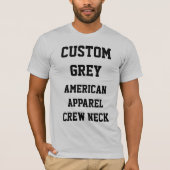 Custom Men SILVER GRAY AMERICAN APPAREL T - SHIRT (Vorderseite)