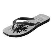 Custom Mens Beach Wedding Flip Flops Badesandalen (Schrägansicht)