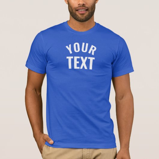 Custom Mens Bella+Leinwände Short Sleeve Royal Blu T-Shirt (Vorderseite)