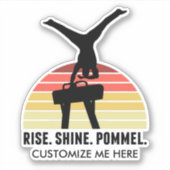 Custom Mens Gymnastik essen Schlaf Pommel Pferd Aufkleber (Vorderseite)