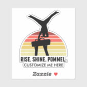 Custom Mens Gymnastik essen Schlaf Pommel Pferd Aufkleber (Blatt)