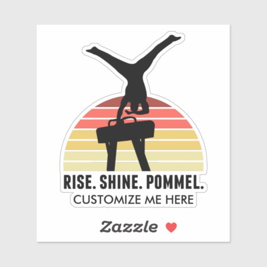 Custom Mens Gymnastik essen Schlaf Pommel Pferd Aufkleber (Blatt)