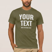 Custom Mens Modern Best Army Green Template T-Shirt (Vorderseite)