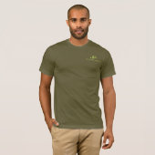 Custom Mens Monogram Army Green Elegante Moderne T-Shirt (Vorne ganz)