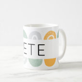 Custom Mens Name Mug Rainbow Neutral Coffee Cup Kaffeetasse (VorderseiteRechts)