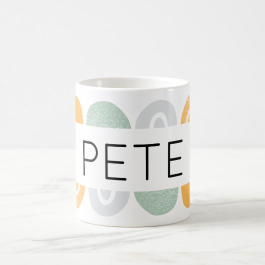Custom Mens Name Mug Rainbow Neutral Coffee Cup Kaffeetasse (Mittel)