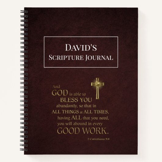 Custom Men's Scripture Journal Notizblock (Vorderseite)