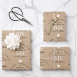 Custom Mercury Christmas Kraft Monogram Sister Geschenkpapier Set<br><div class="desc">Ein personalisiertes "Frohe Weihnachten" Monogramm-Design mit einem Xmas kraftbraunen Papierhintergrund ist perfekt für eine Schwester. Ein ideales festliches,  individuelles Design für die Ferienzeit. Passen Sie das Monogramm an und machen Sie es zu Ihrem eigenen!</div>