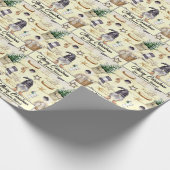 Custom Mercury Christmas Watercolor Gnome Geschenkpapier (Ecke)