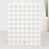 Custom Mercury Christmas Watercolor Gnome Kariert Karte (Rückseite)