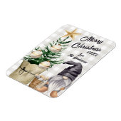 Custom Mercury Christmas Watercolor Gnome Kariert Magnet (Linke Seite)