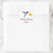 Custom Merit Christmas Hummingbird Square Sticker (Tasche)