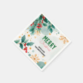 Custom Merit Christmas Napkins Eleganter Urlaub Serviette (Ecke)