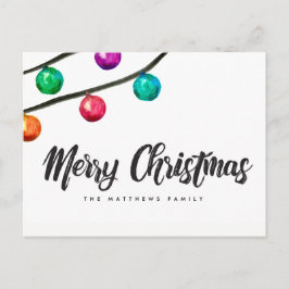 Custom Merit Weihnachts Wasserfarben Ornament Feiertagspostkarte