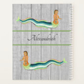 Custom Mermaid Hummer graues Holz Küstendekoration Planer (Rückseite)