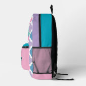 Custom Mermaid rosa Muster Bedruckter Rucksack (Rechts)