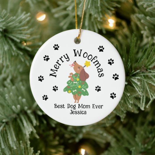 Custom Meroofmas Ornament - Hunde Mama & Vater Ges (Baum)