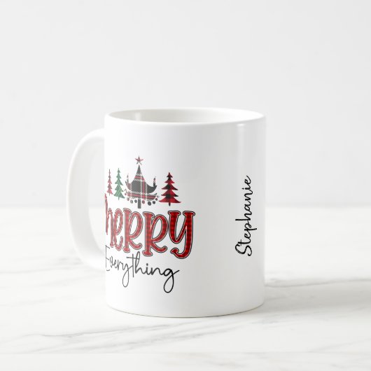 Custom Merry Alles Veröffentlichung Weihnachten Kaffeetasse (Vorderseite Links)
