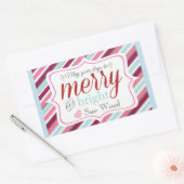 Custom Merry and Bright Weihnachtsgeschenke Sticke Rechteckiger Aufkleber (Umschlag)