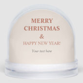 Custom Merry Christmas And Happy New Year Schneekugeln (Vorderseite)