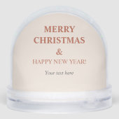 Custom Merry Christmas And Happy New Year Schneekugeln (Rückseite)