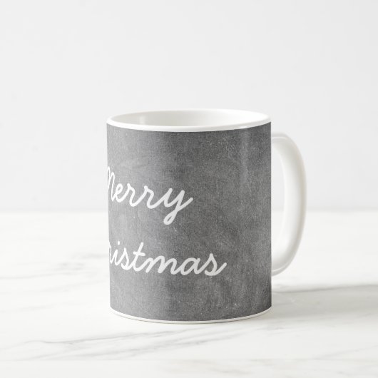 Custom Merry Christmas Chalkboard Typografie Kaffeetasse (VorderseiteRechts)