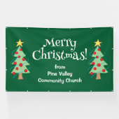 Custom Merry Christmas Church Banner (Horizontal)