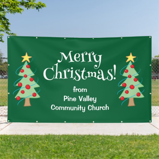Custom Merry Christmas Church Banner (Außenbereich)
