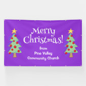 Custom Merry Christmas Church Banner (Horizontal)