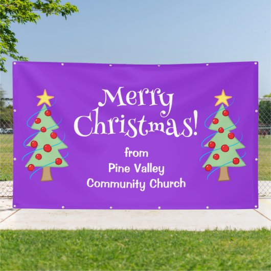 Custom Merry Christmas Church Banner (Außenbereich)