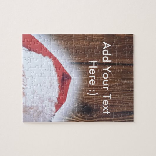 Custom Merry Christmas Eve, Hat of Santa Puzzle (Horizontal)