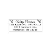 Custom Merry Christmas Family Address Briefmarke Permastempel (Design)