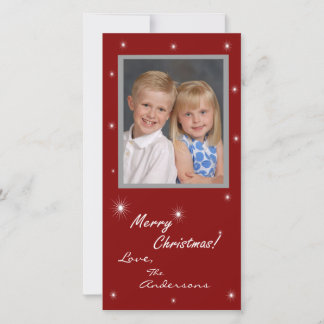 Custom Merry Christmas Foto Card Feiertagskarte
