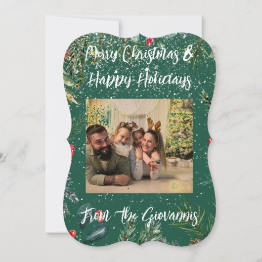 CUSTOM MERRY CHRISTMAS GREETING CARD EINLADUNG (Vorderseite)