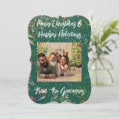 CUSTOM MERRY CHRISTMAS GREETING CARD EINLADUNG (Stehend Vorderseite)