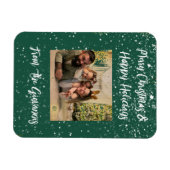 CUSTOM MERRY CHRISTMAS GREETING CARD MAGNET (Horizontal)