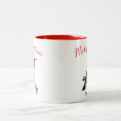 Custom Merry Christmas Hummingbird Zweifarbige Tasse (Mittel)