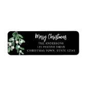 Custom Merry Christmas Mistletoe Rücksendeadresse (Vorne)