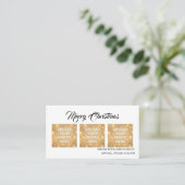 Custom Merry Christmas Photo Business card theme Visitenkarte (Stehend Vorderseite)