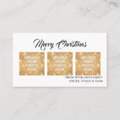Custom Merry Christmas Photo Business card theme Visitenkarte (Vorderseite)
