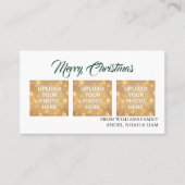 Custom Merry Christmas Photo Card Visitenkarte (Vorderseite)