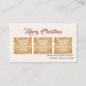 Custom Merry Christmas Photo Card Visitenkarte (Vorderseite)
