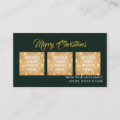 Custom Merry Christmas Photo Card Visitenkarte (Vorderseite)