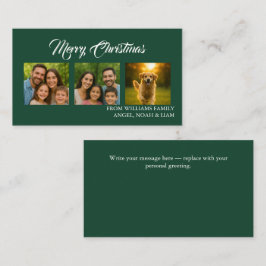Custom Merry Christmas Photo Card Visitenkarte