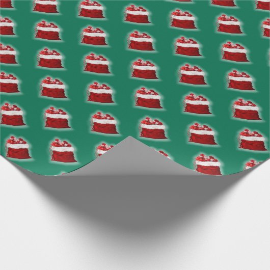 Custom Merry Christmas Pine Tree Green Geschenk Geschenkpapier (Ecke)