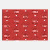 Custom Merry Christmas Red Monogram Brother Geschenkpapier Set (Vorderseite)