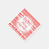 Custom MERRY CHRISTMAS SAASON'S GREETING Paper N Serviette (Ecke)